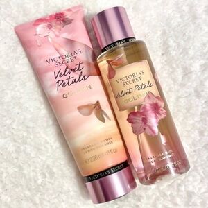 2 Victoria's Secret Velvet Petals Golden Body Lotion + Body Care